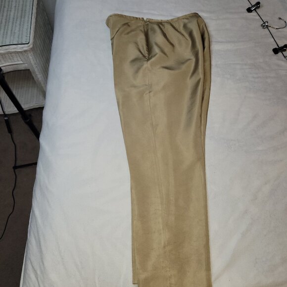 Ann Taylor 100% Silk Gold Pants - Picture 7 of 8